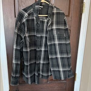 Wolverine Black and Gray Plaid Shirt Jacket